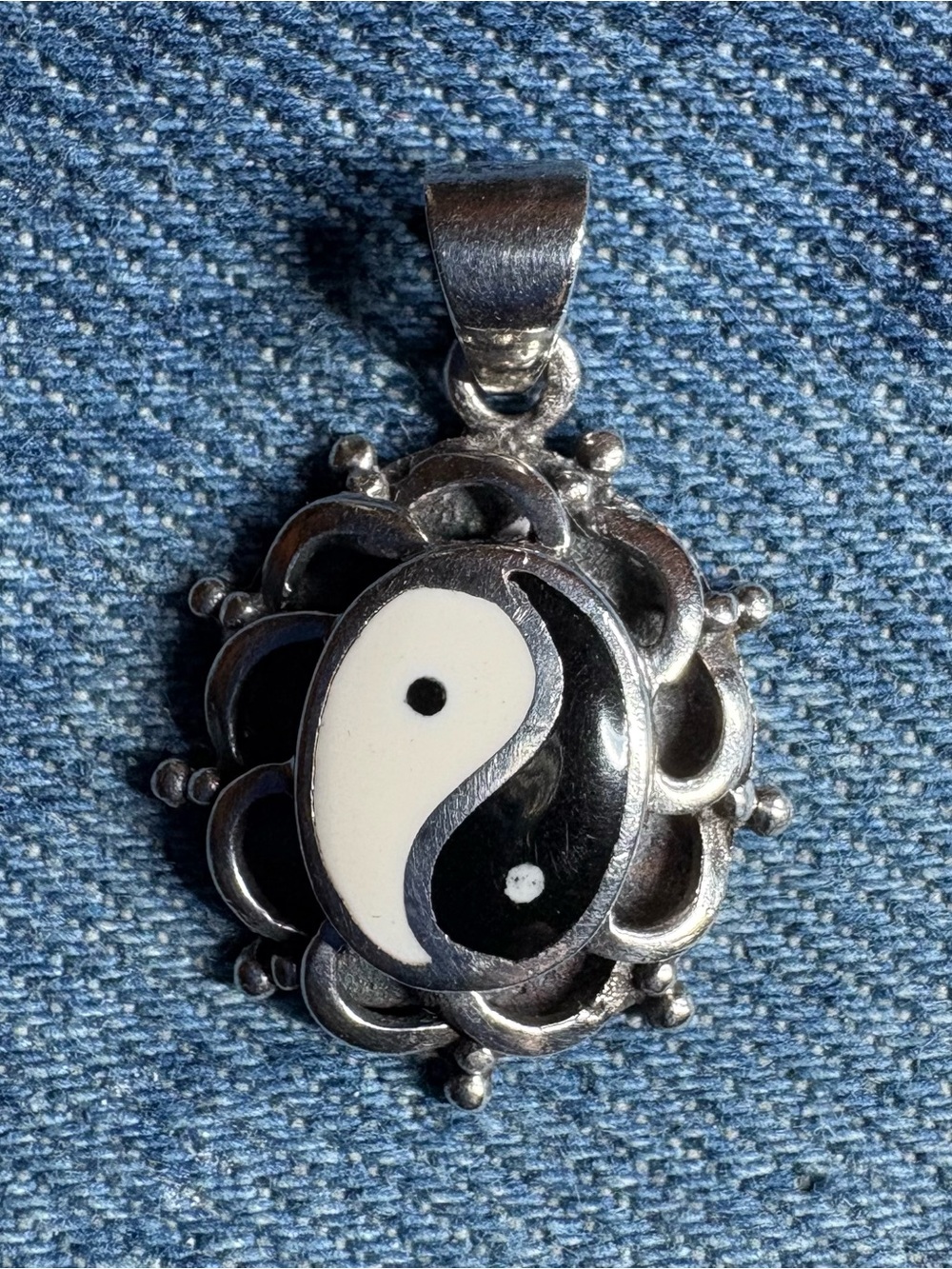 Sterling Silver Ying Yang Pendant
